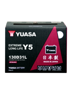 Alternative view of YUASA Y5-130D31L 95Ah Heavy Duty Car Battery – Maximum Power, Left Terminal