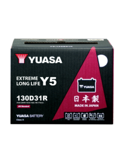 Alternative view of YUASA Y5-130D31R 95Ah Heavy Duty Car Battery – Maximum Power, Right Terminal