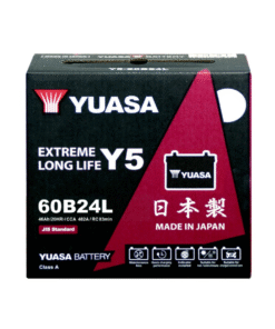 Alternative view of YUASA Y5-60824L 46Ah Car Battery – Heavy Duty Power, Left Terminal