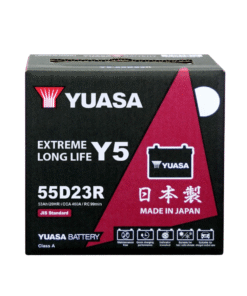 Alternative view of YUASA Y5-55D23R 53Ah Car Battery – Powerful Performance, Right Terminal